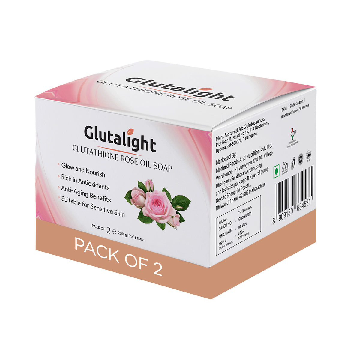 Glutalight Rose Oil Soap - spa experience at home