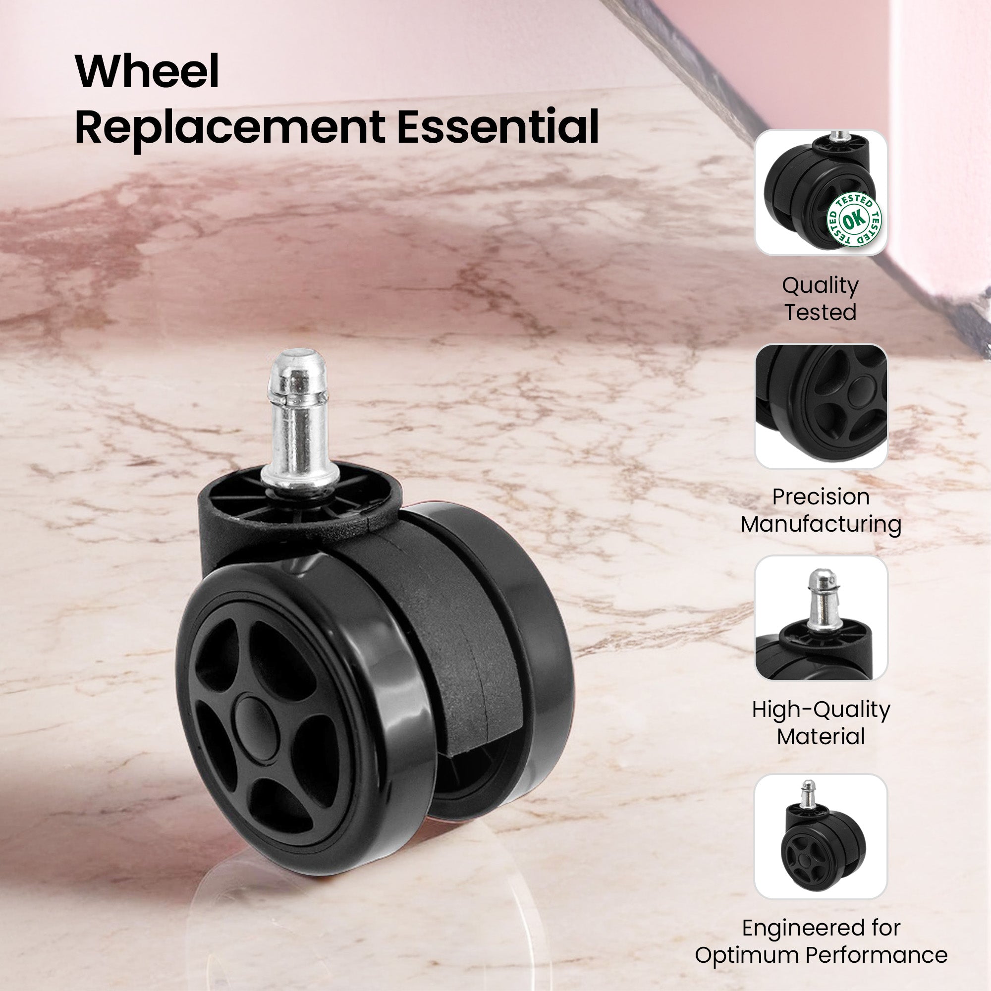 SAVYA HOME desk chair wheel - Ergonomic support for gamers