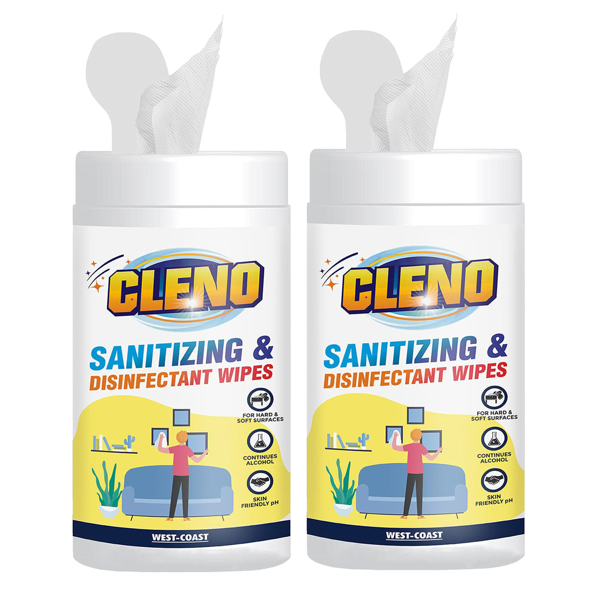 Cleno disinfectant wipes - Convenient car interior wipes