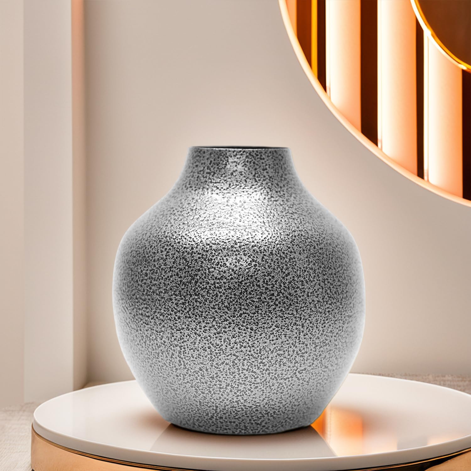 Ekhasa metallic vase - lightweight for easy handling