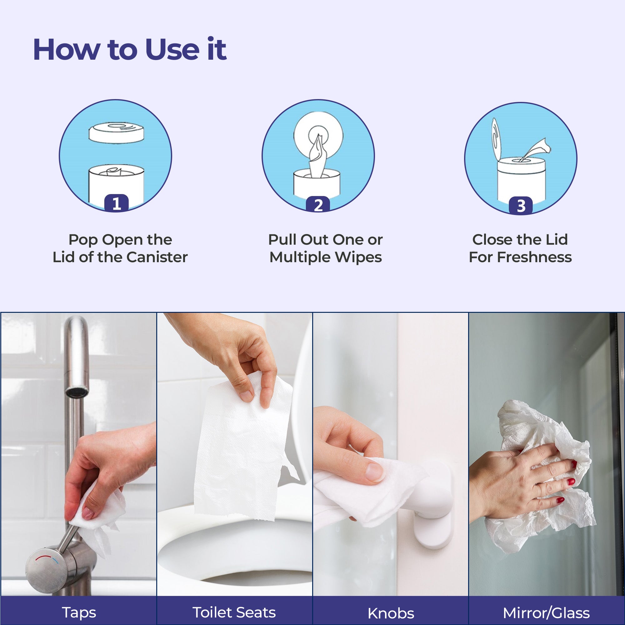 Cleno disinfectant wipes - Wiping down office desk