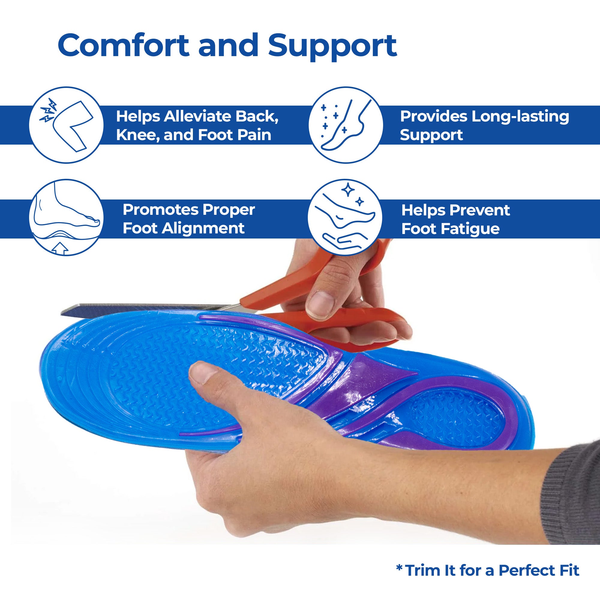 Dr Foot Massaging Gel Ultra Thin Insoles - All-Day Relief