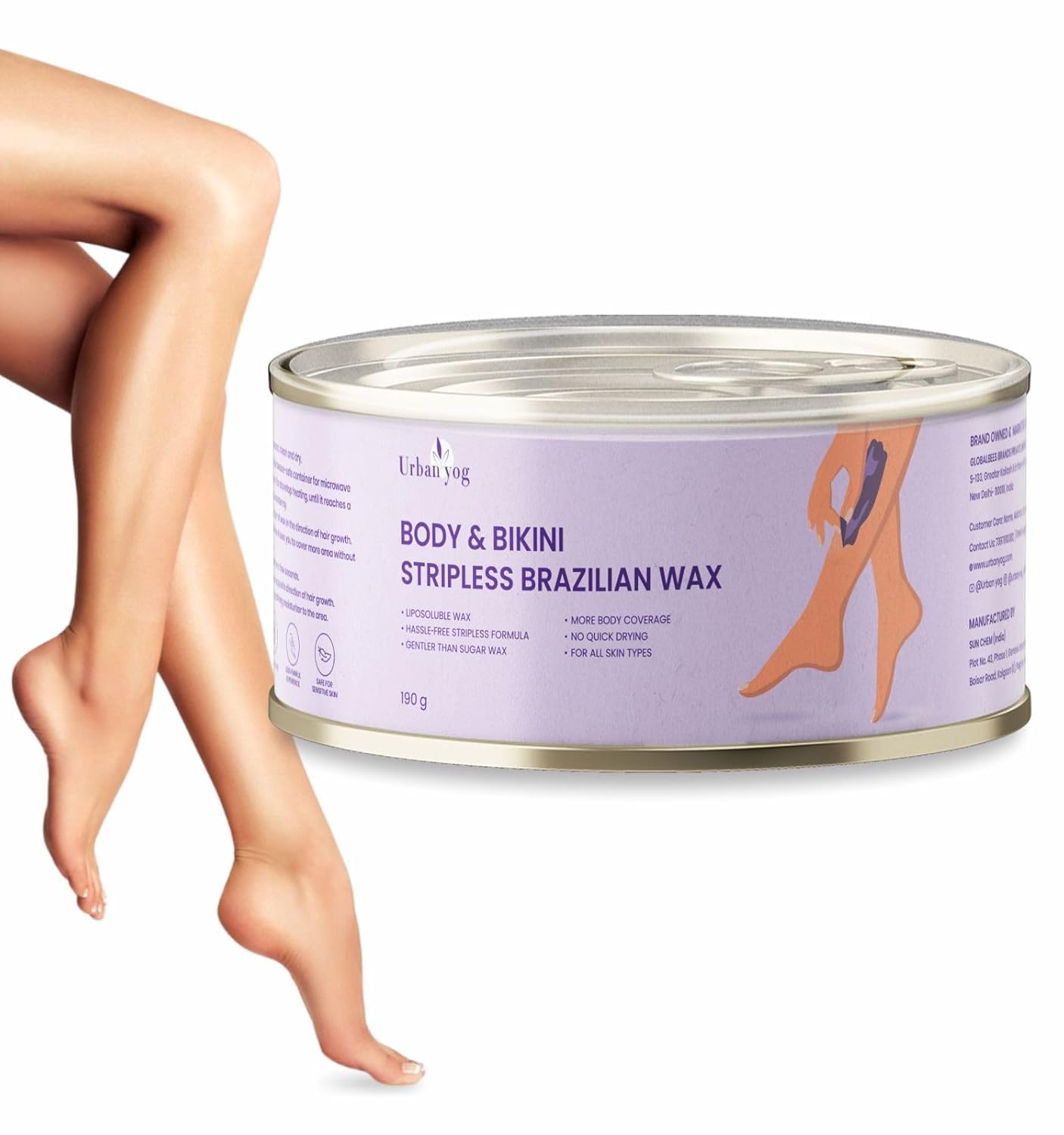 Urban Yog Brazilian Wax - Gentle waxing for sensitive skin