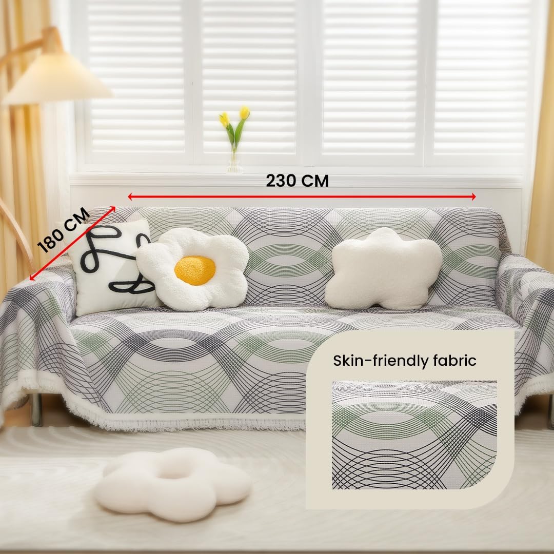 Kuber Decorative Chenille Sofa Throw - Bedroom Aesthetic
