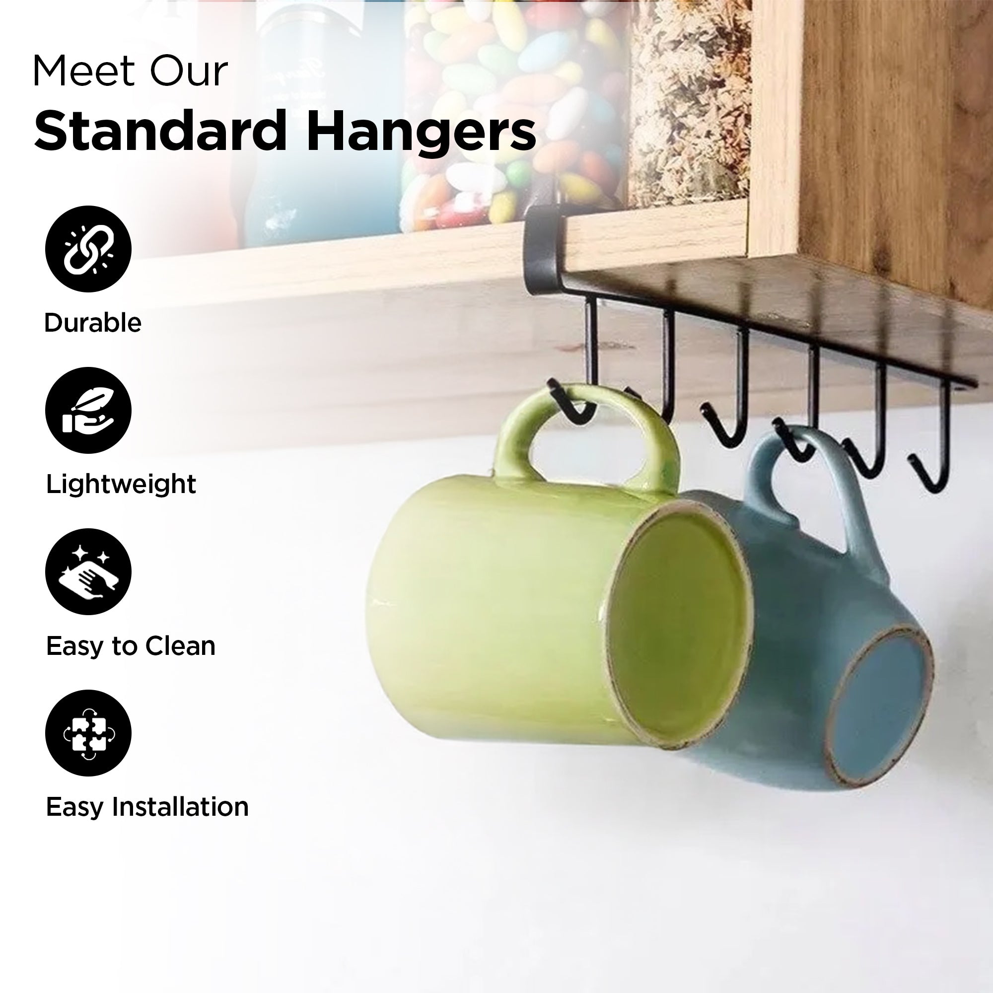 UMAI 6 Hook Hanger - Versatile decor for guest rooms