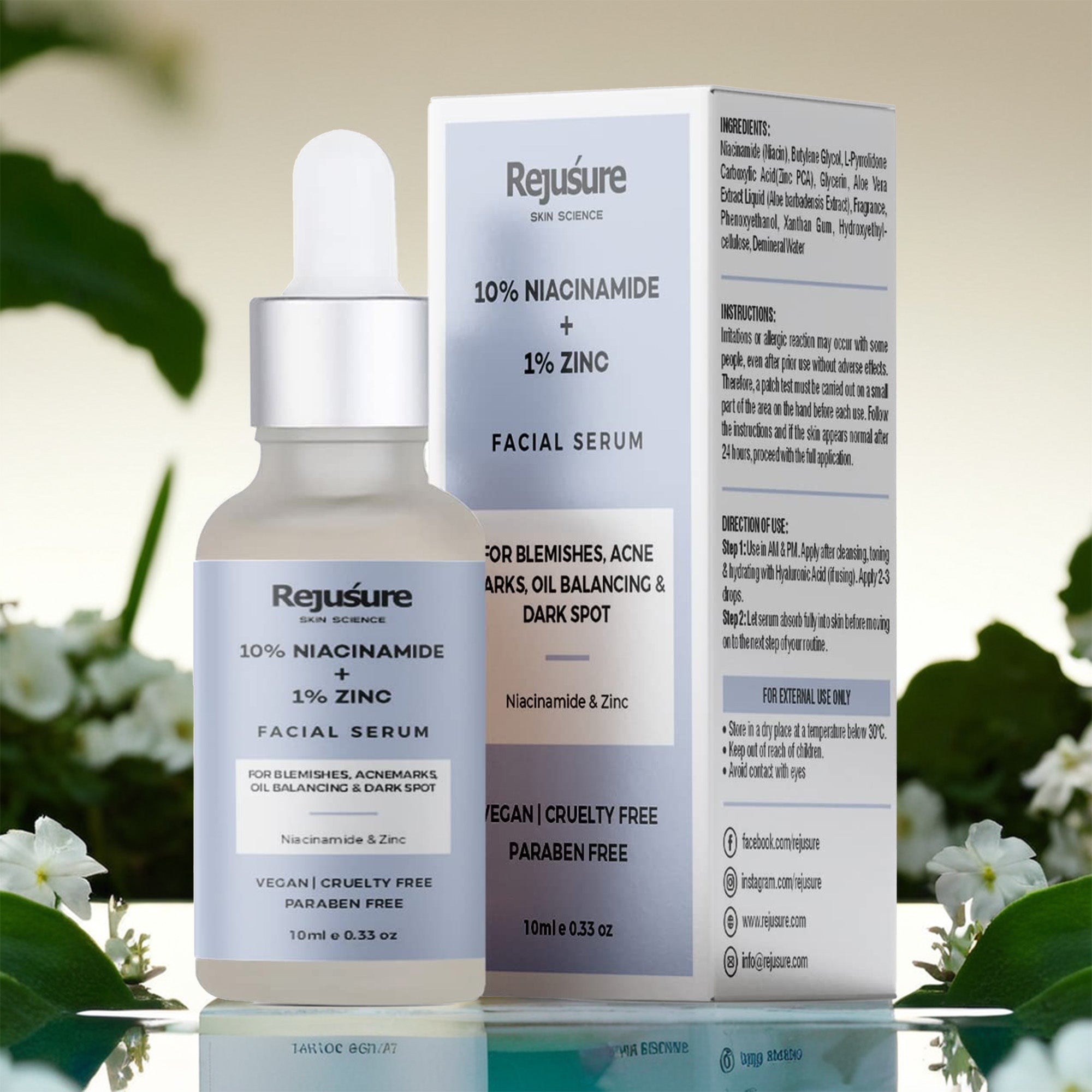 Rejusure niacinamide face serum - Dark spot treatment