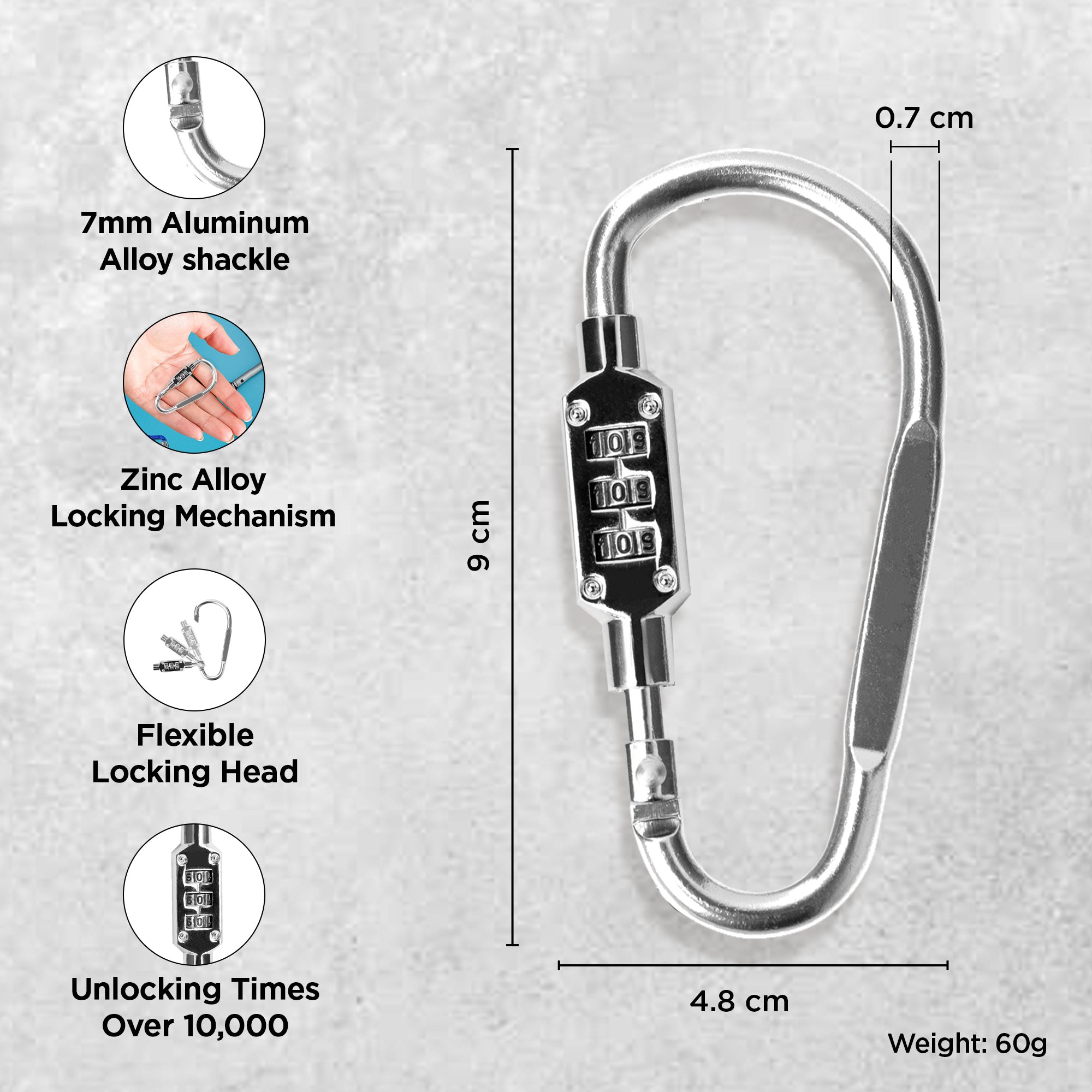 UMAI locking carabiner - attaching fishing gear