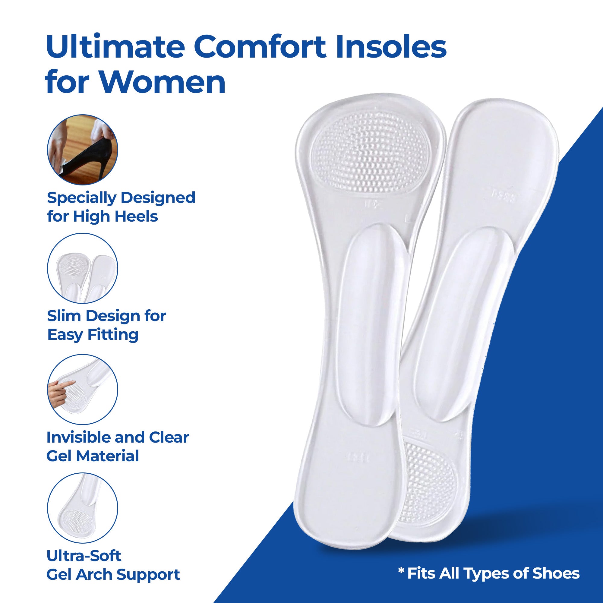Dr Foot insoles for women - Discreet cushioning