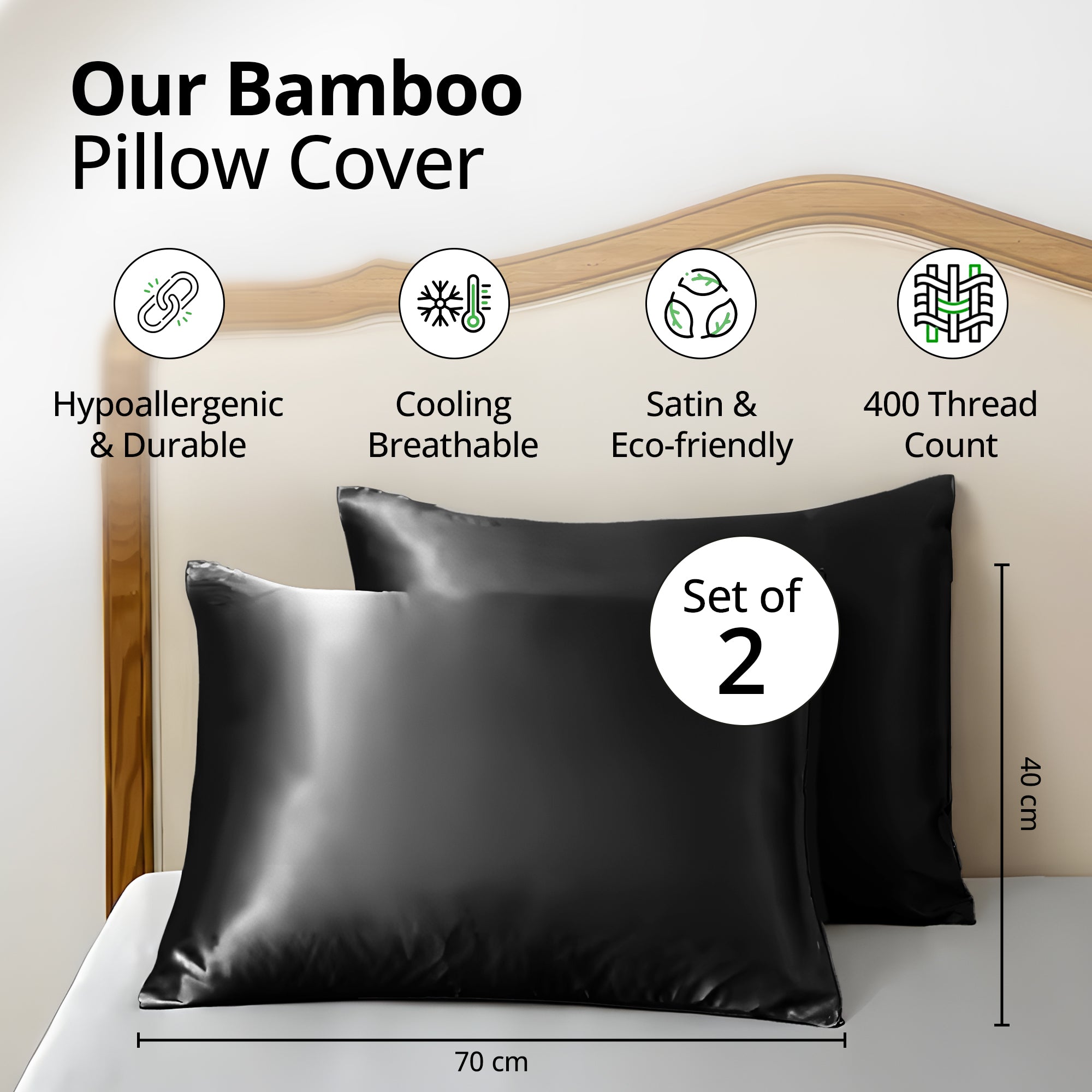 BePlush satin pillowcases - breathable texture for restful sleep