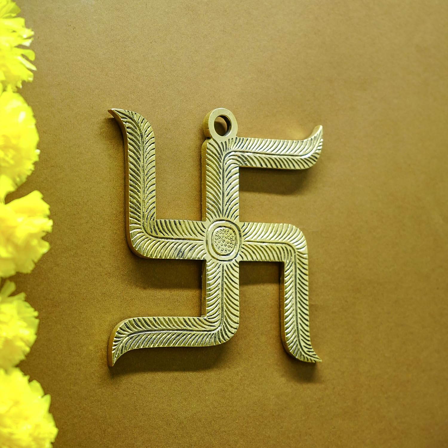 Ekhasa Decorative Idols - Vastu Compliant Brass Swastik