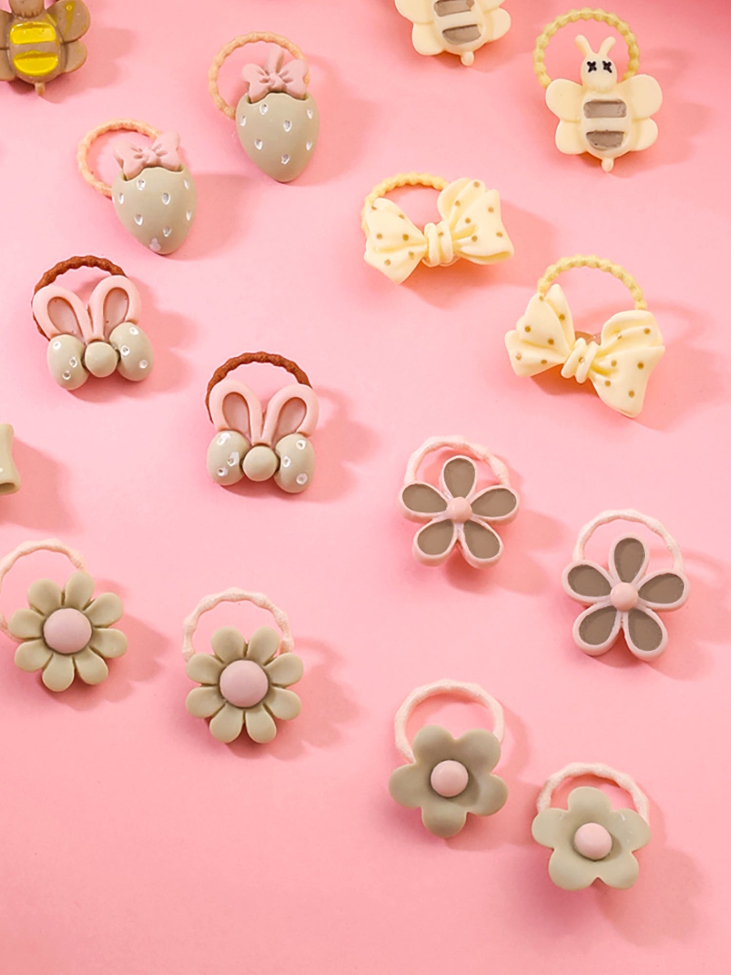 Yellow Chimes cute rubber bands - school hairstyle essential