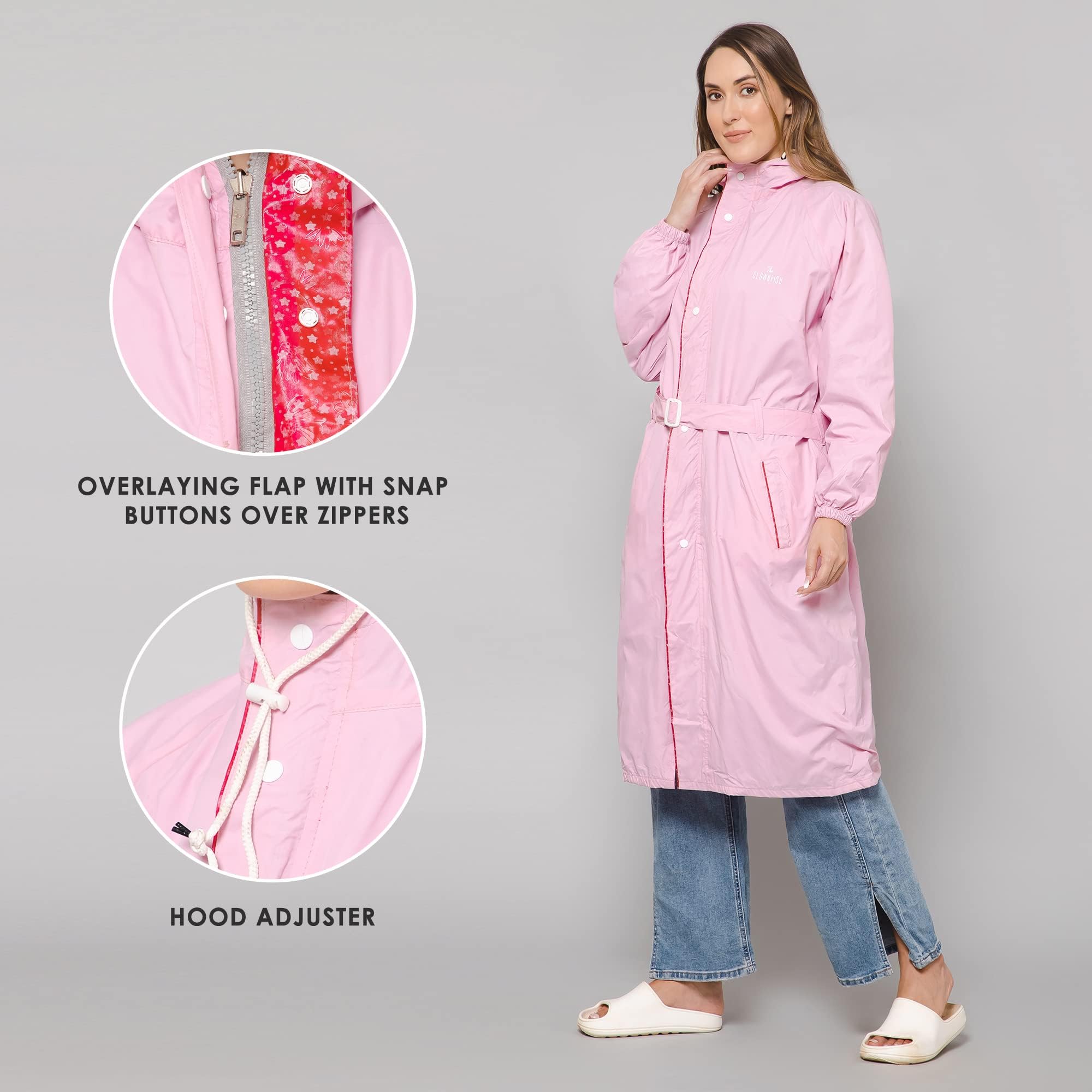 Clownfish Drizzle Diva Raincoat - Waterproof women's long coat