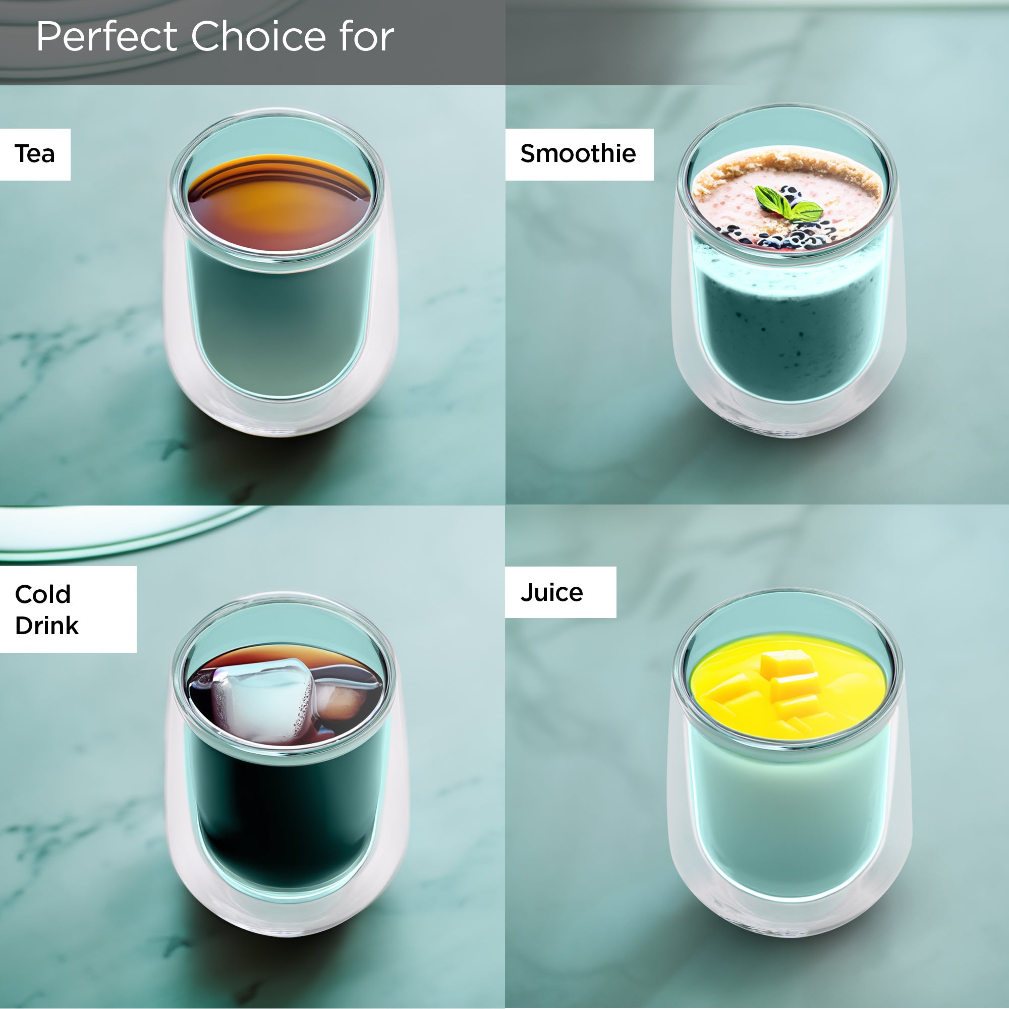 UMAI Double Wall Coffee Mug - Stylish green design