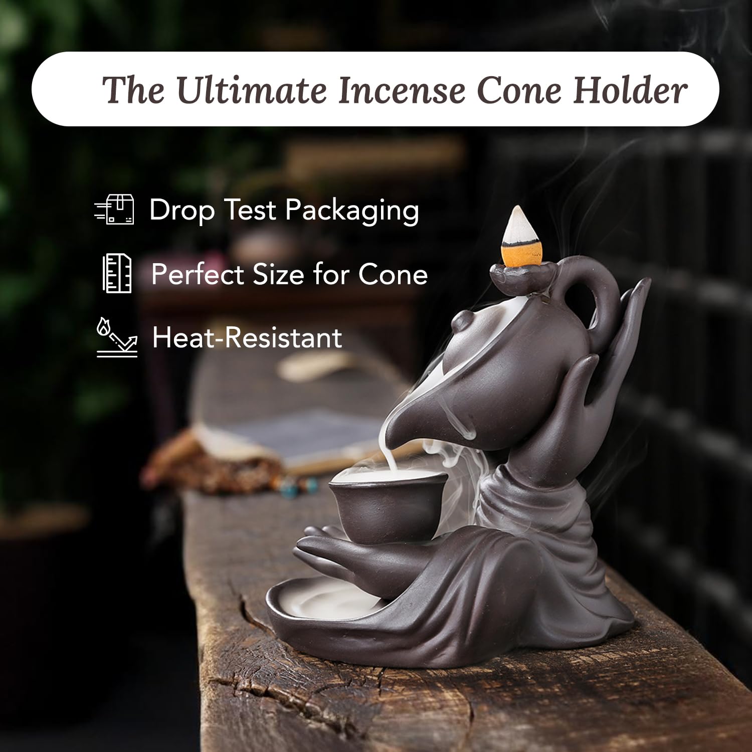 Ekhasa incense backflow smoke fountain - Gift for housewarming