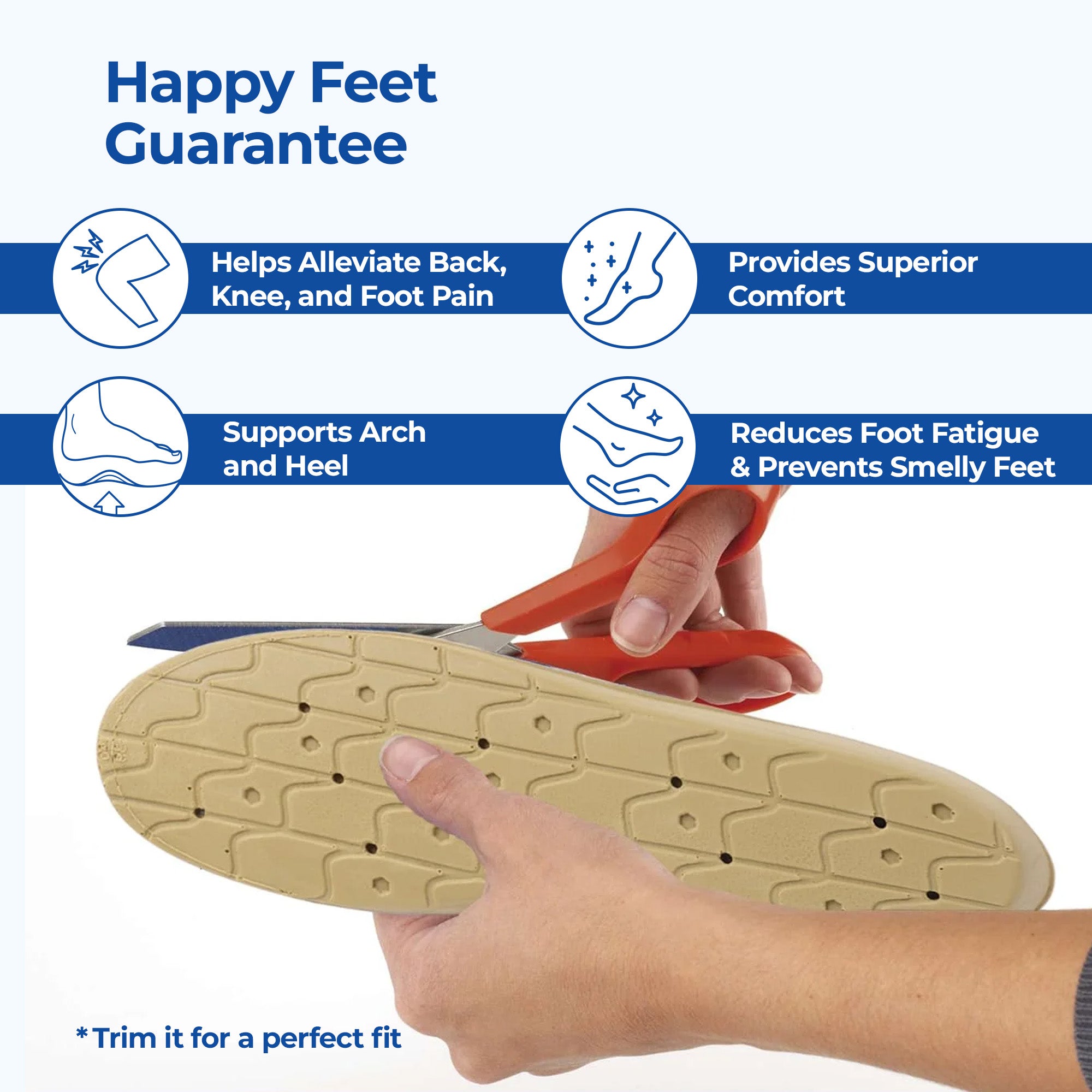 Dr Foot odor-fighting insoles - Easy insert for various footwear
