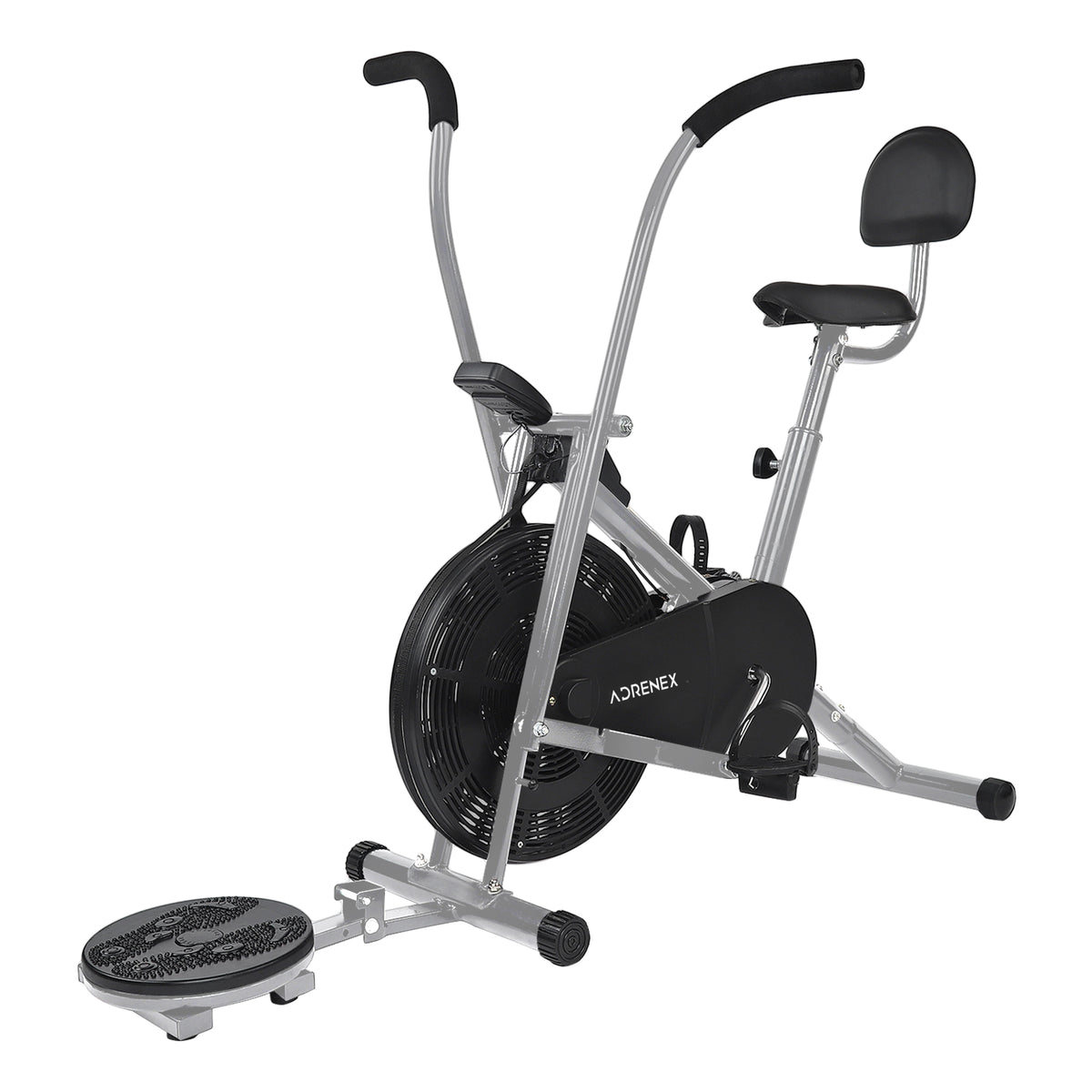 Reach exercise bike - integrated back support