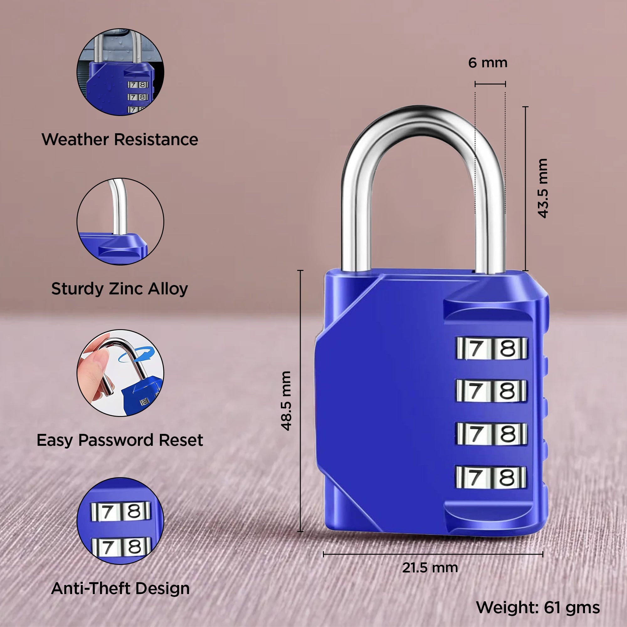 UMAI metal lock - backpack security