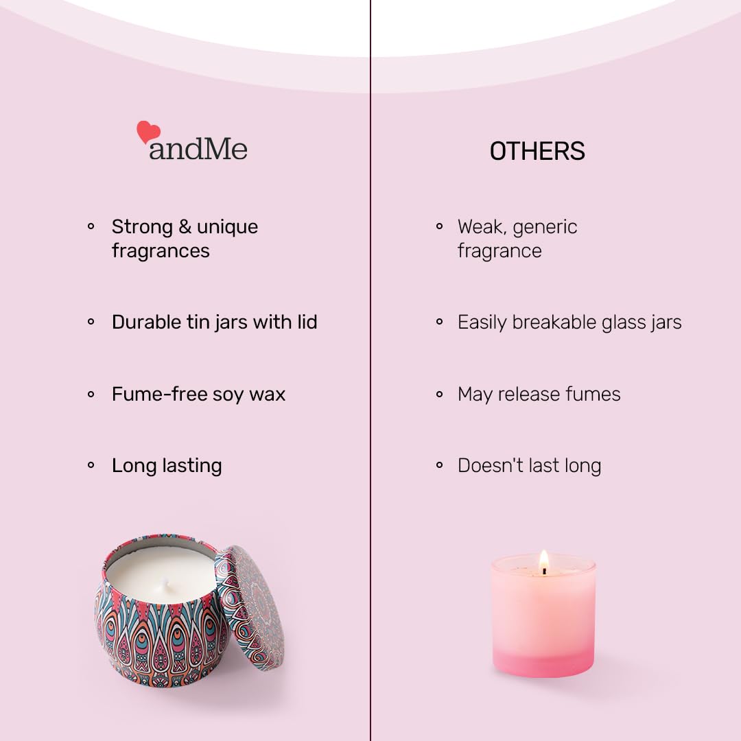 Andme scented candles - relaxing home atmosphere