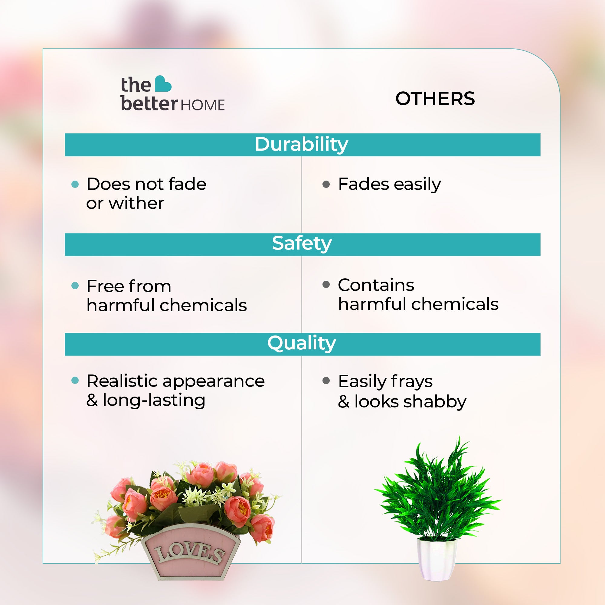 The Better Home artificial tea rose flowers - office desk accent