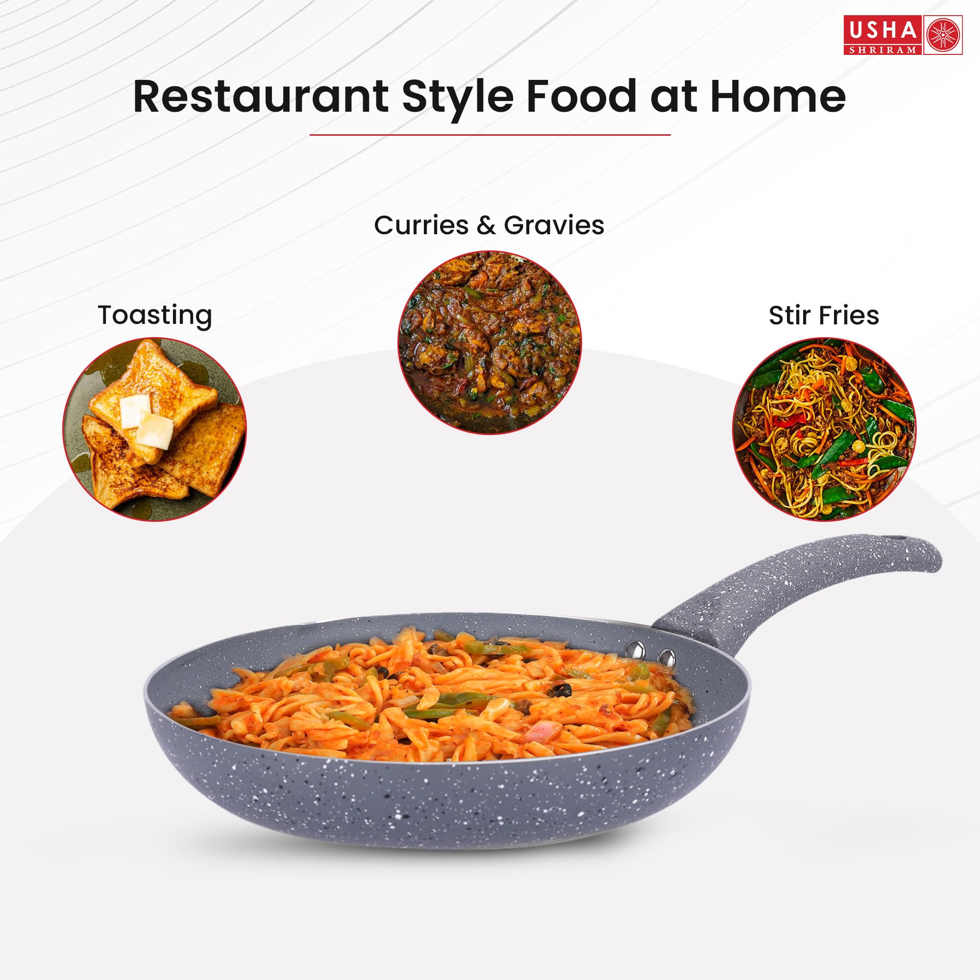 Usha Shriram frying pan - Easy to handle cooking