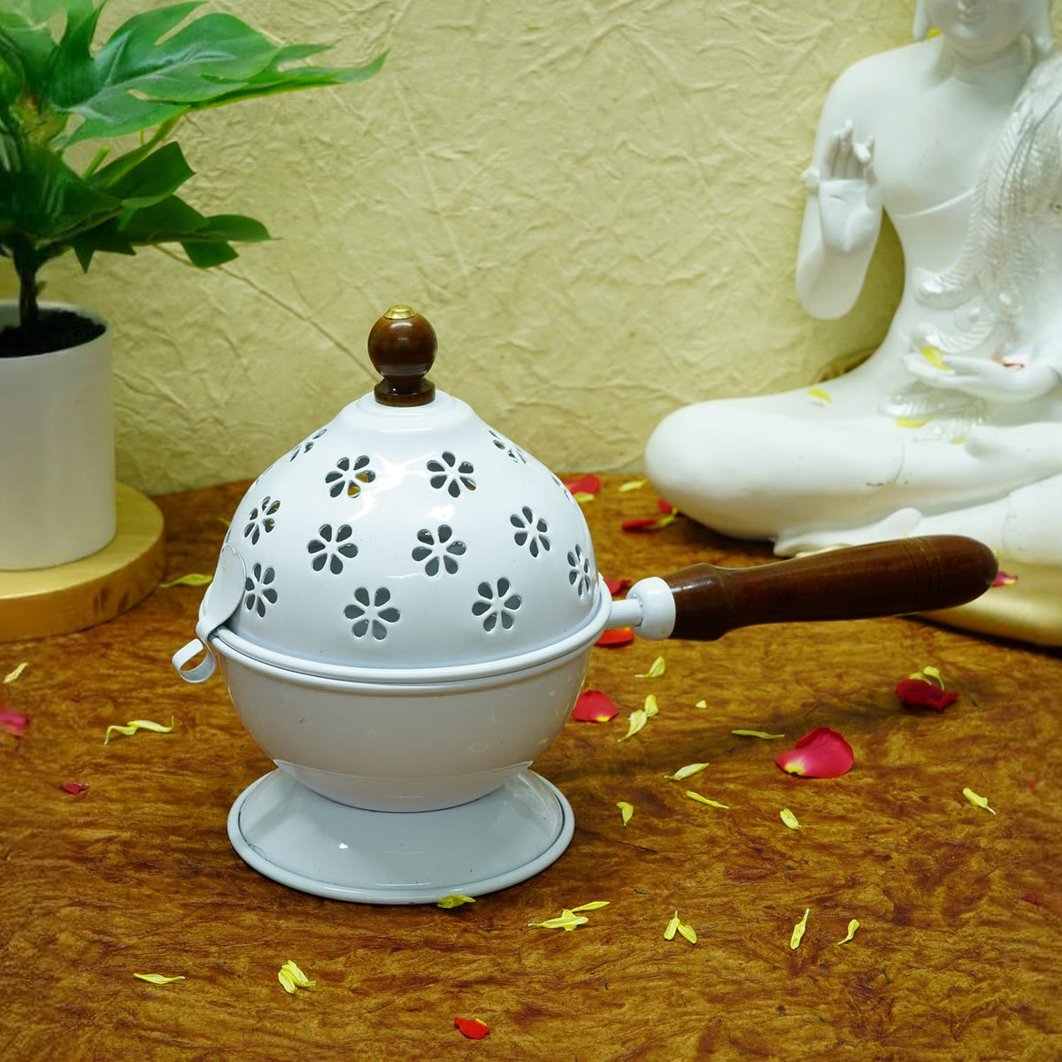 Ekhasa metal incense holder - puja ceremonies