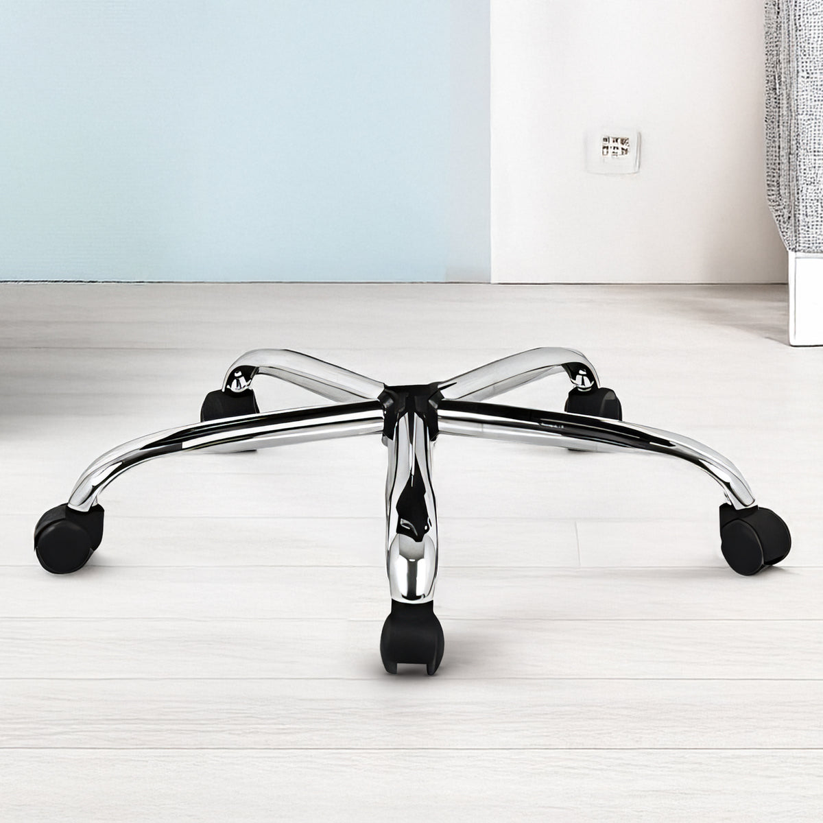 SAVYA HOME Chrome Base With Wheels - Lightweight and durable accessory