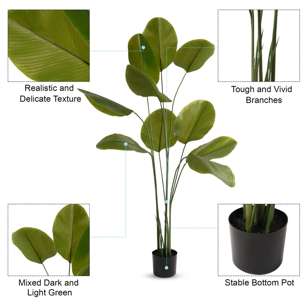 Buy Pack of 3 Arrowroot Artificial Trees with Pot | Green – GlobalBees Shop