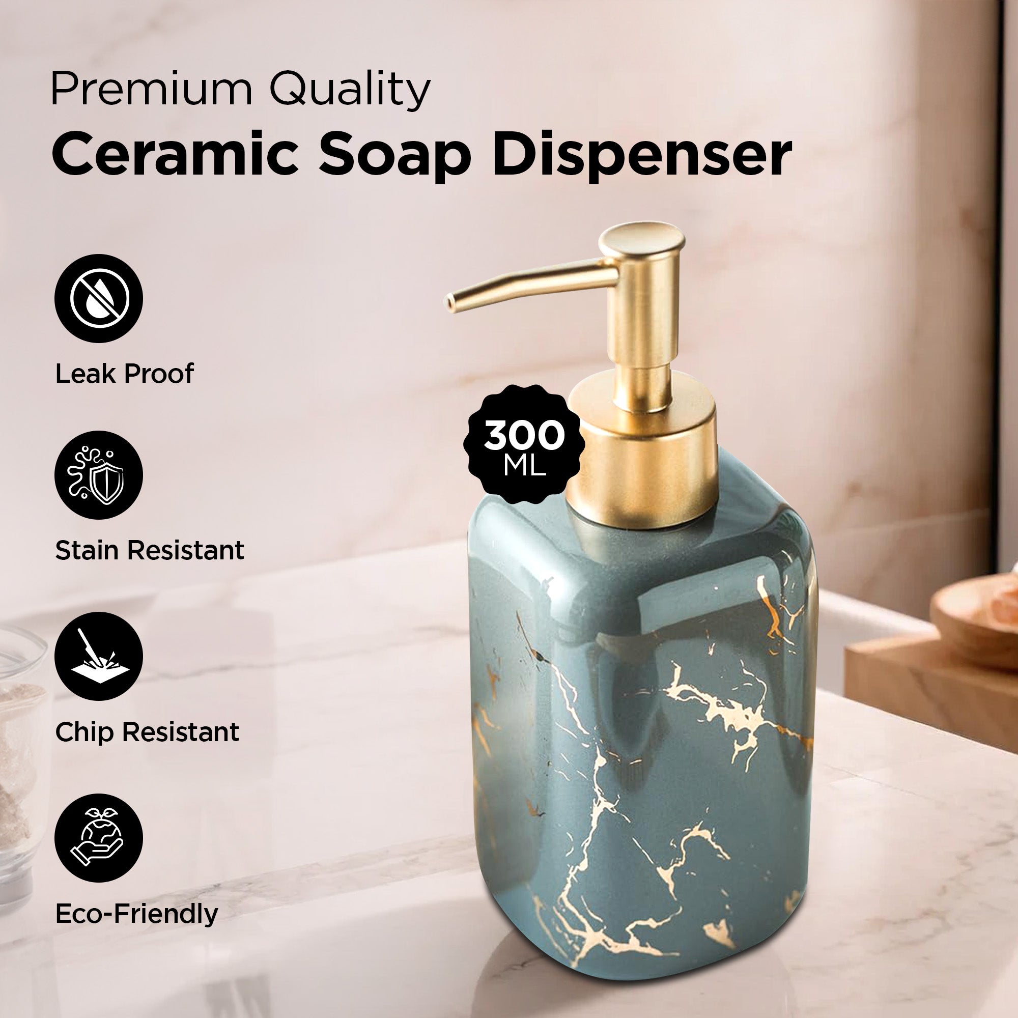 UMAI ceramic dispensers - stylish liquid soap pump