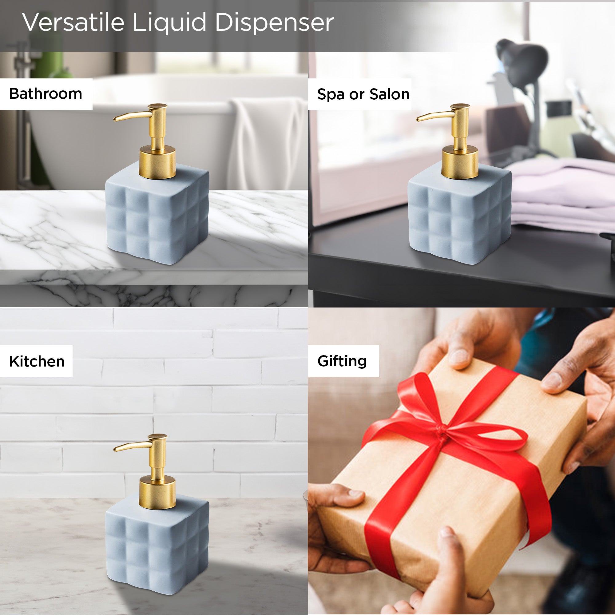 UMAI grey soap dispenser - perfect for powder rooms