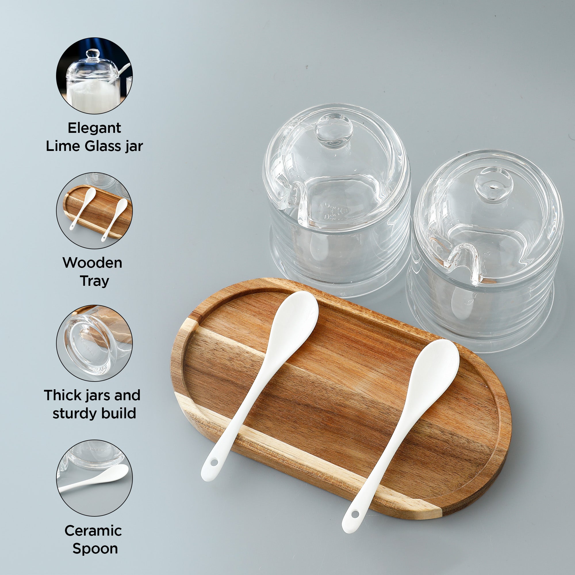 The Better Home kitchen glass jars - holding spices