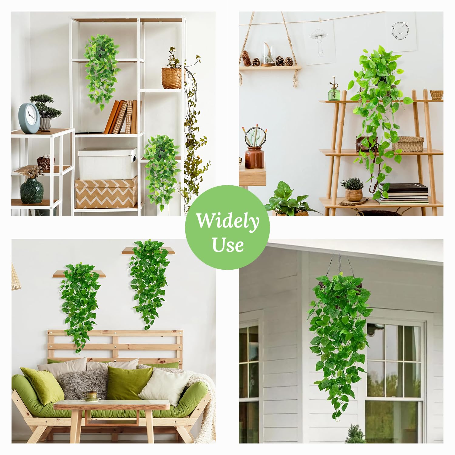 artificial golden pothos plant Buy Ekhasa Set of 2 Golden Pothos Hanging Plants – GlobalBees Shop