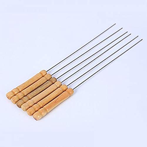 Plantex Barbecue Skewers Barbecue String with Wooden Handle BBQ Stick ...