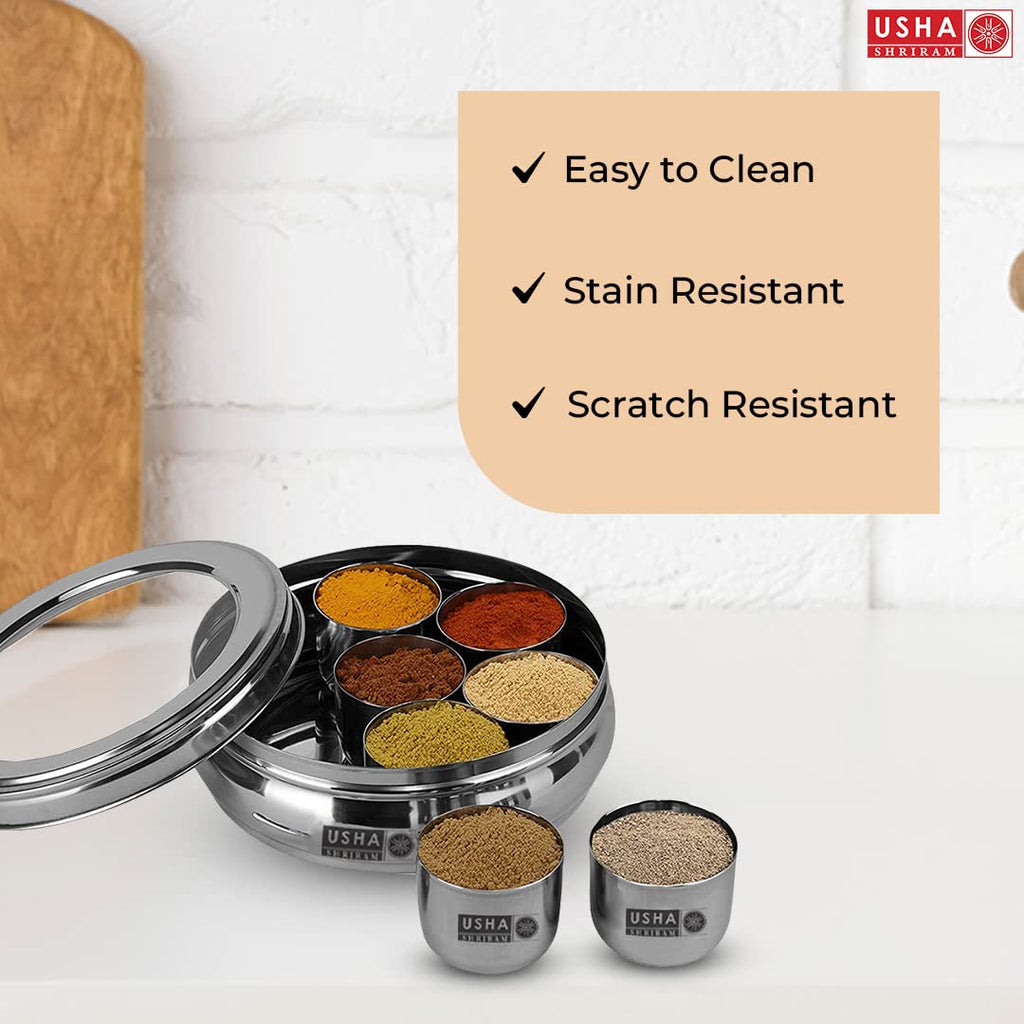 Stainless Steel Masala Box (1.25L) | Spice Containers for Kitchen ...