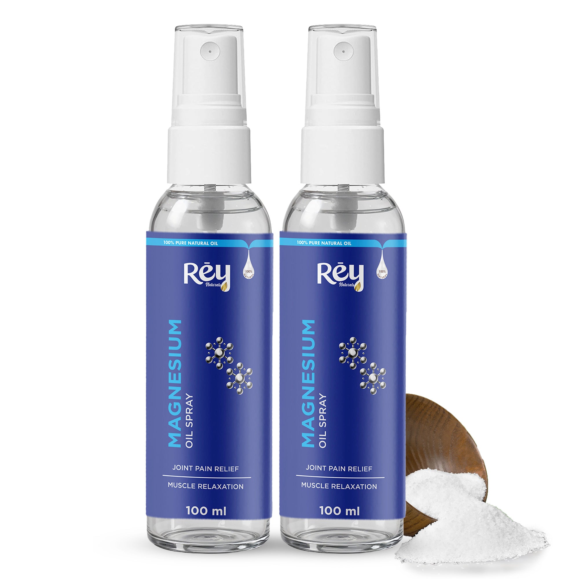 Rey Naturals Magnesium Oil Spray - Essential Wellness Routine Aid