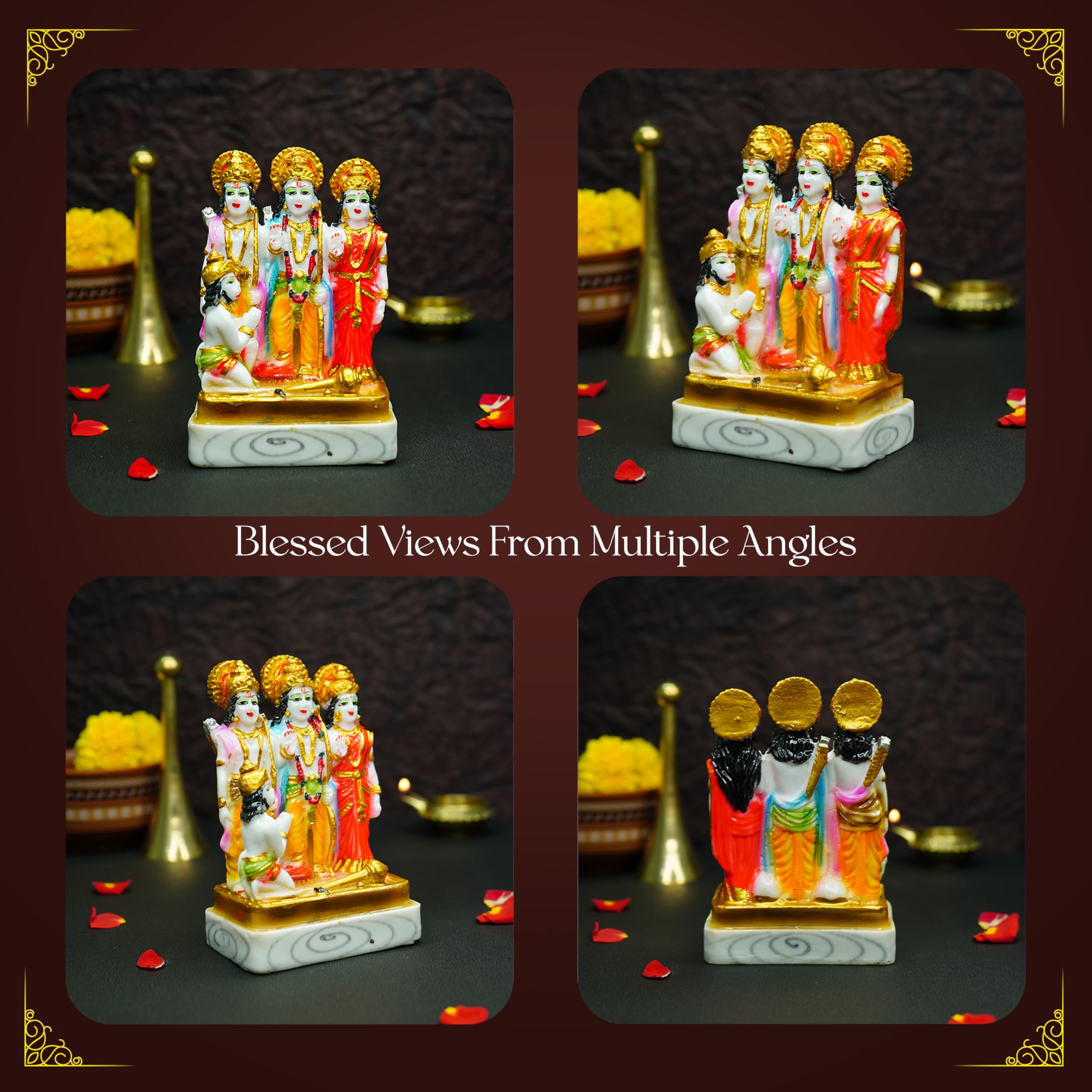 Ekhasa Ram Darbar Statue - Puja Room Accessory