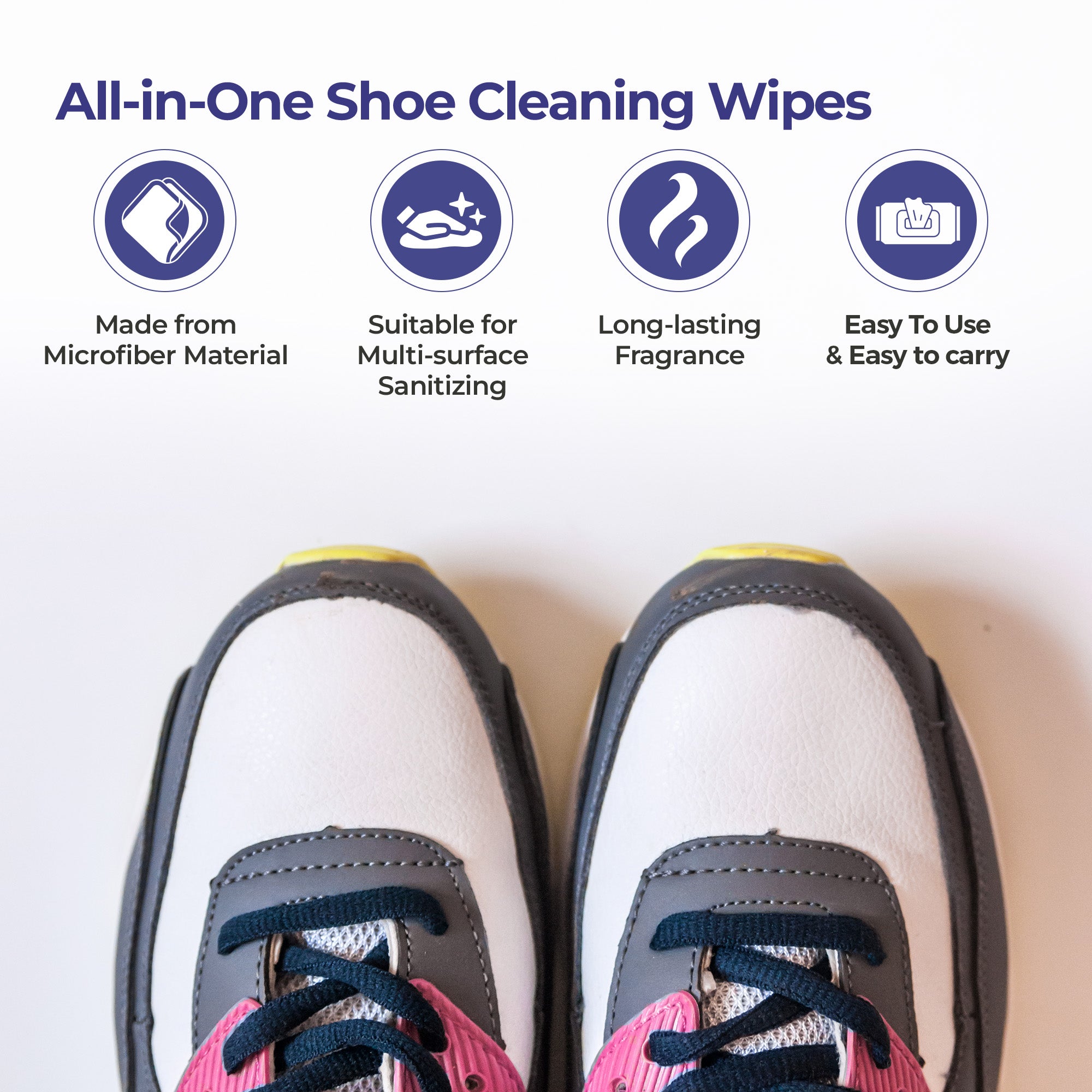 Cleno shoe wipes - Ideal for gym and travel