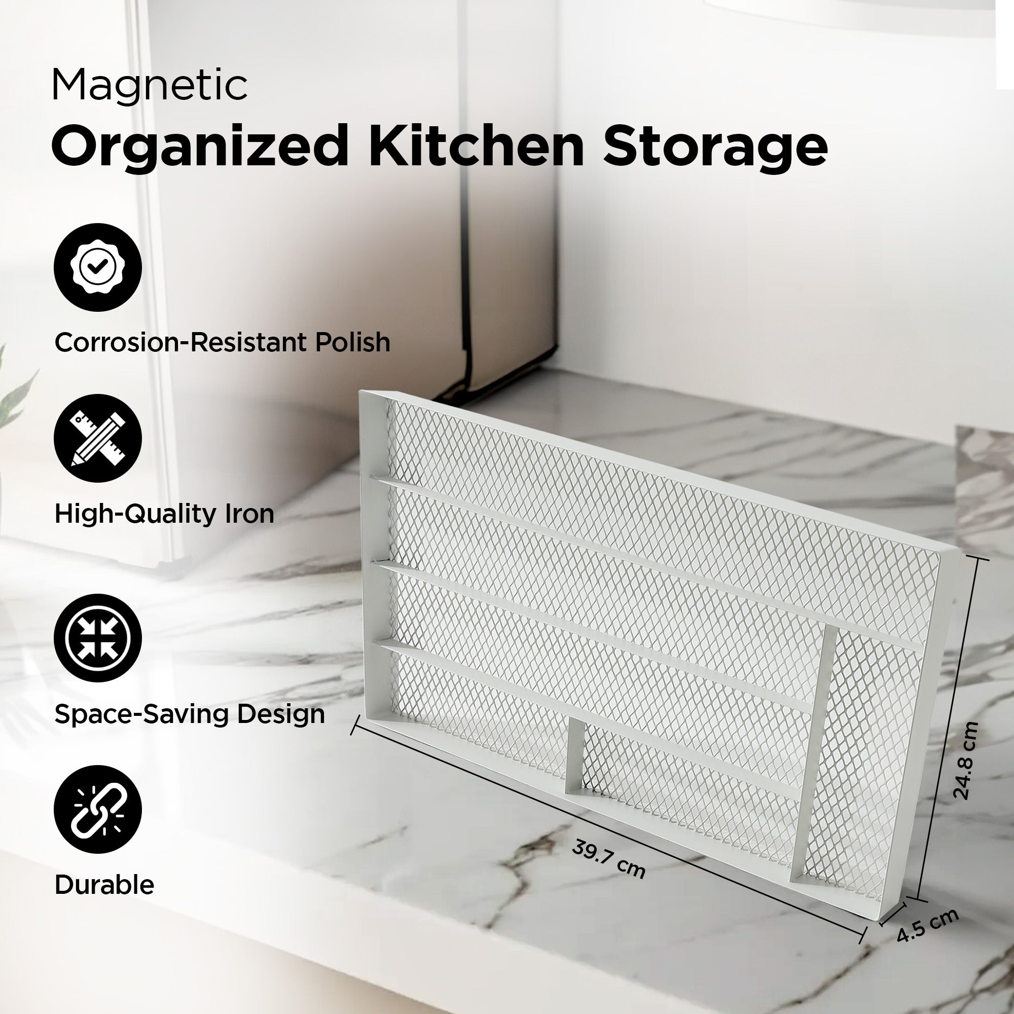 UMAI iron cutlery basket - durable kitchen storage