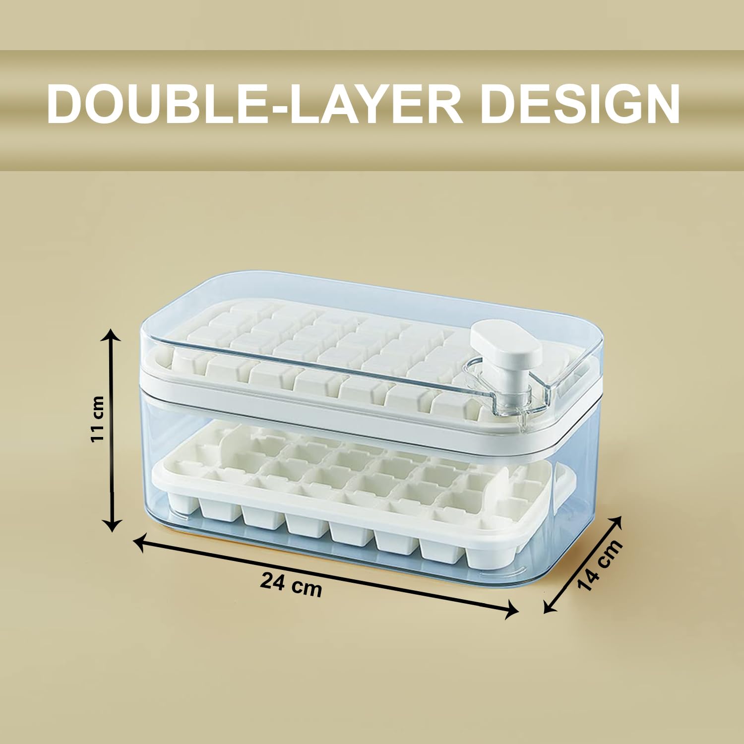 Kuber Industries dual layer ice tray - Efficient storage solution