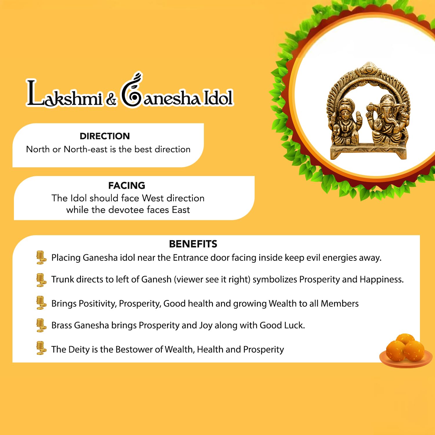 Ekhasa Brass Laxmi Ganesh - Wedding Gift