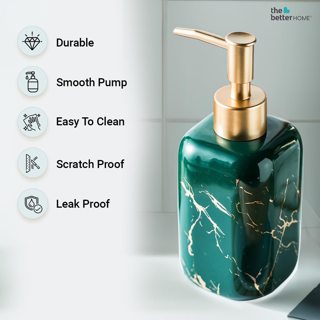 The Better Home Green Ceramic Soap Dispenser - Elegant Decor
