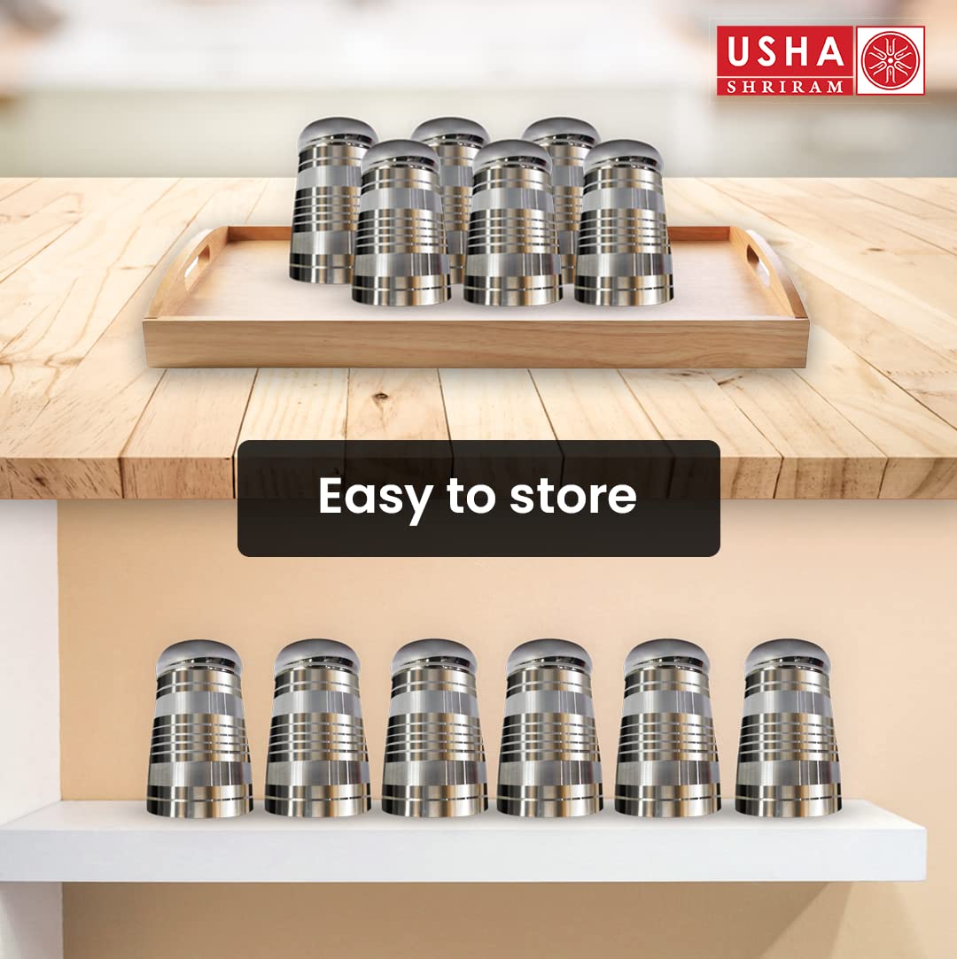 Usha Shriram stainless steel glass - perfect for parties