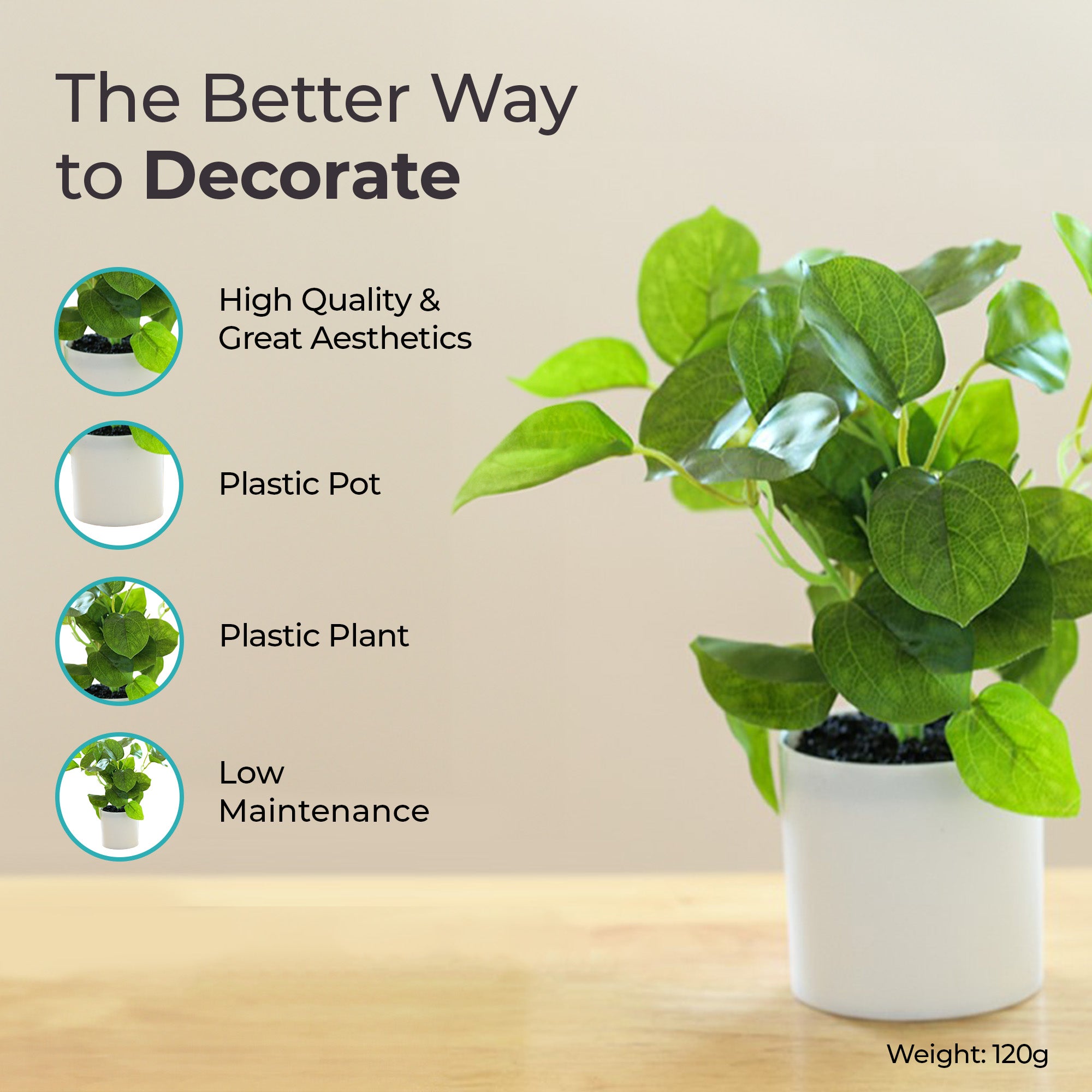 The Better Home Artificial Potted Plant - Desk Enhancement
