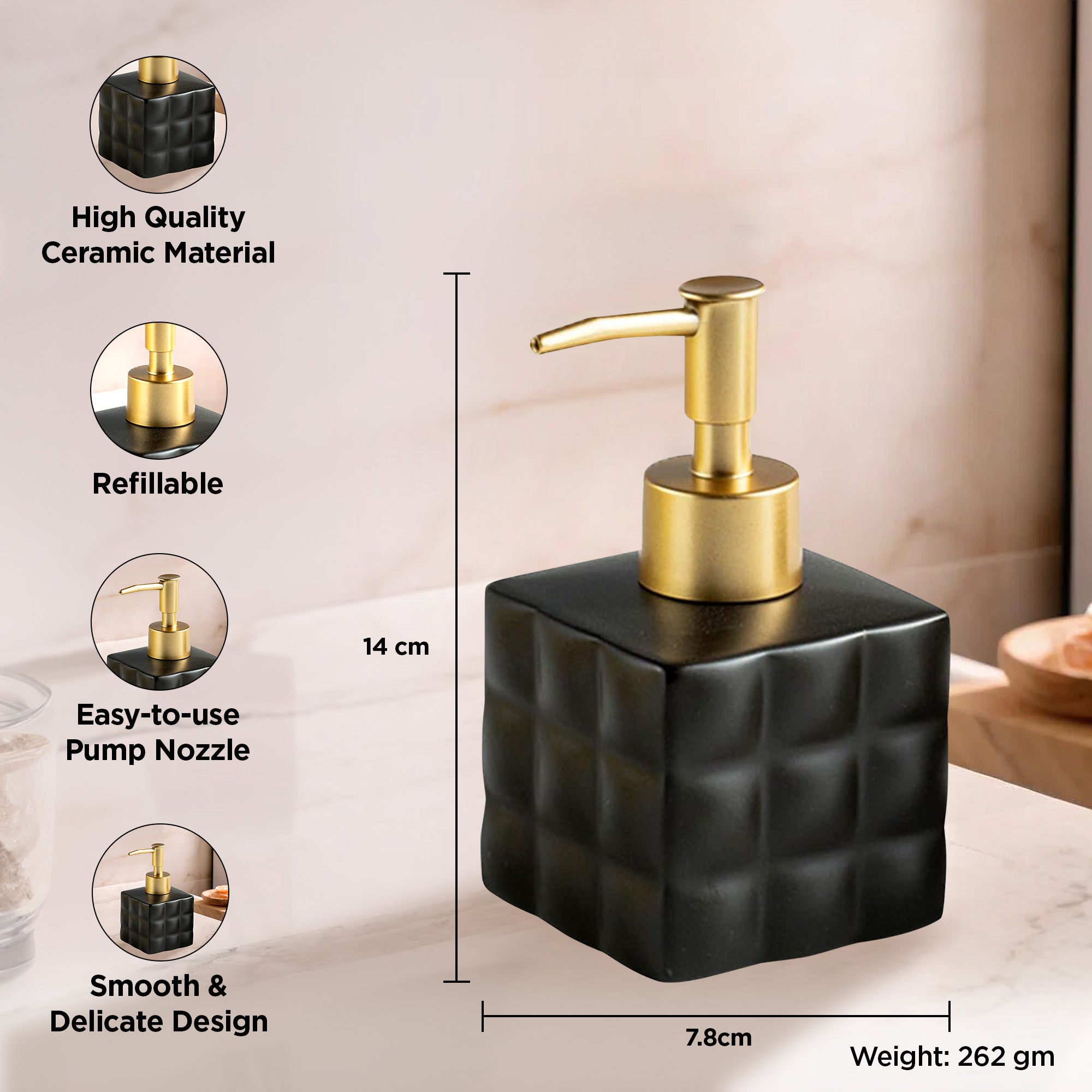UMAI Ceramic Soap Dispenser - Office restroom
