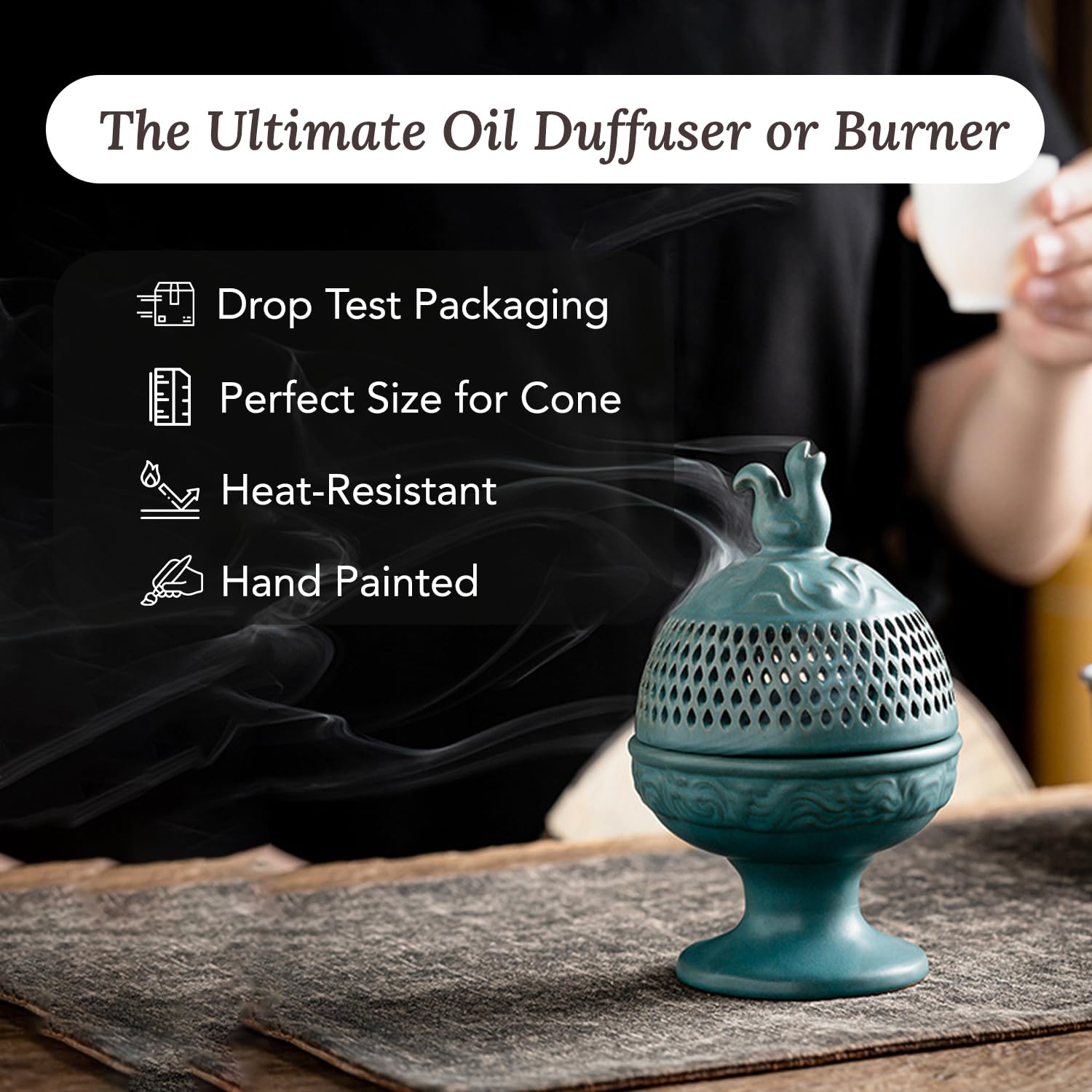 Ekhasa Ceramic Incense Holder - Perfect gift for spiritual seekers