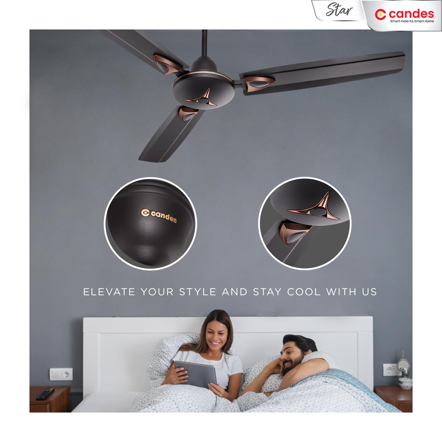 Candes high-speed ceiling fan - Stylish dining room ambiance