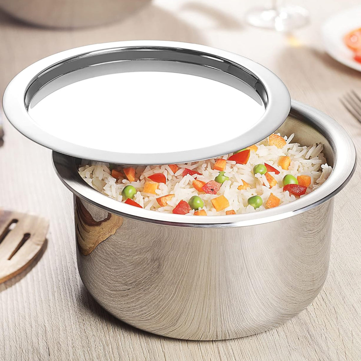 SAVYA HOME Triply Stainless Steel Tope - Versatile kitchen essential