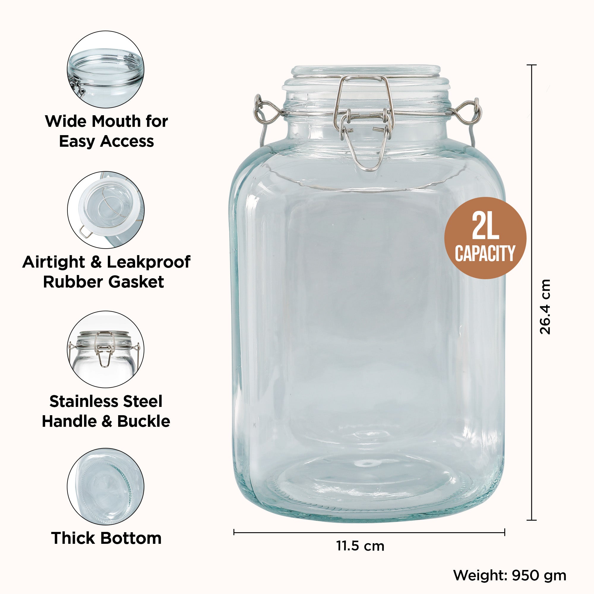 The Better Home UMAI Glass Jar - Organized kitchen accessory