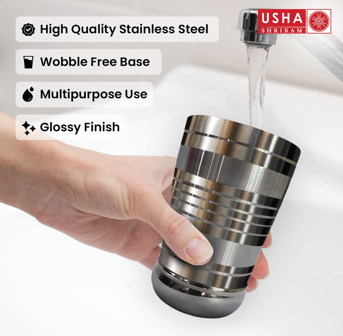 Usha Shriram stainless steel glass - durable and stylish