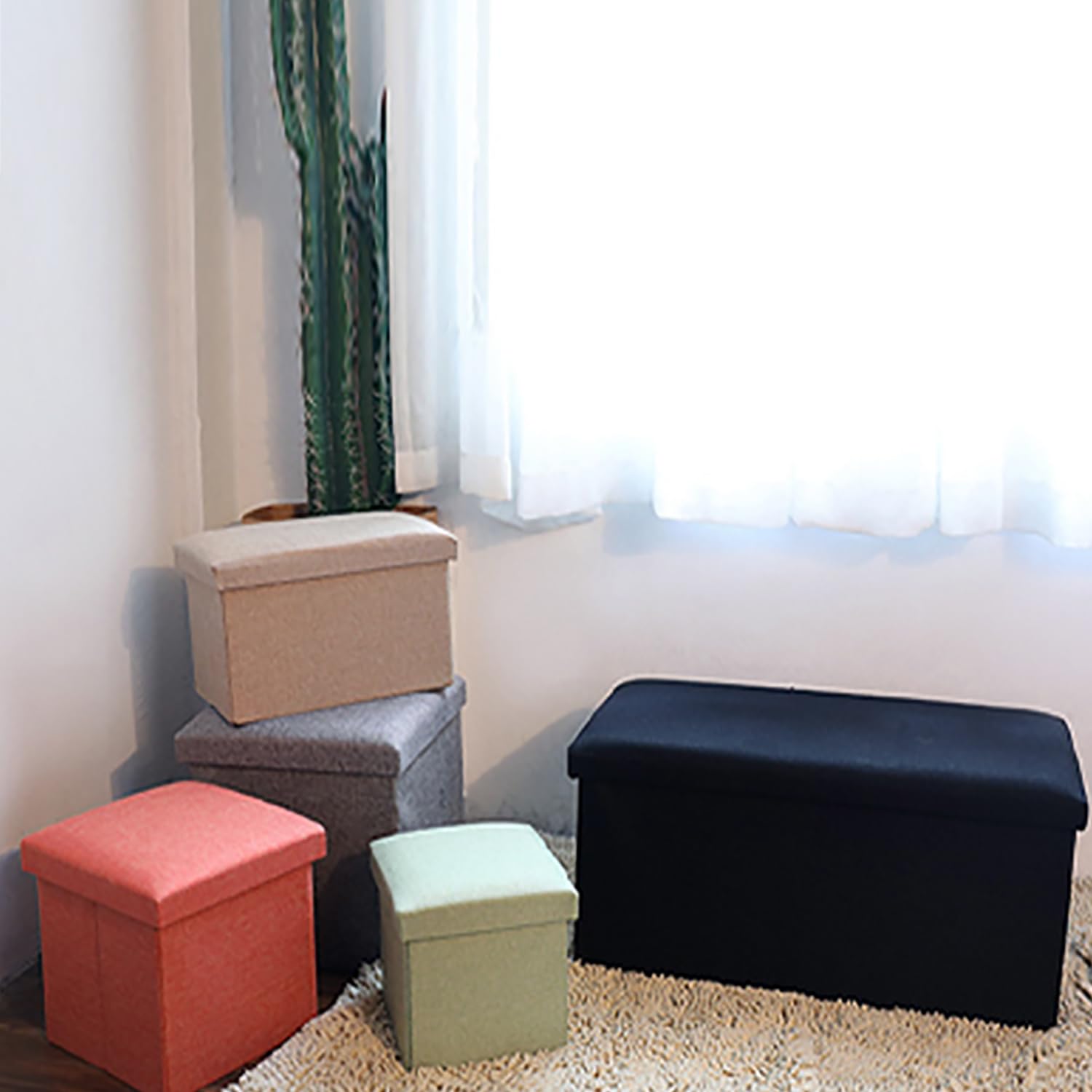 Homestic Storage Stool | Square Toy Storage Box | Foot Rest Stool | Fo ...