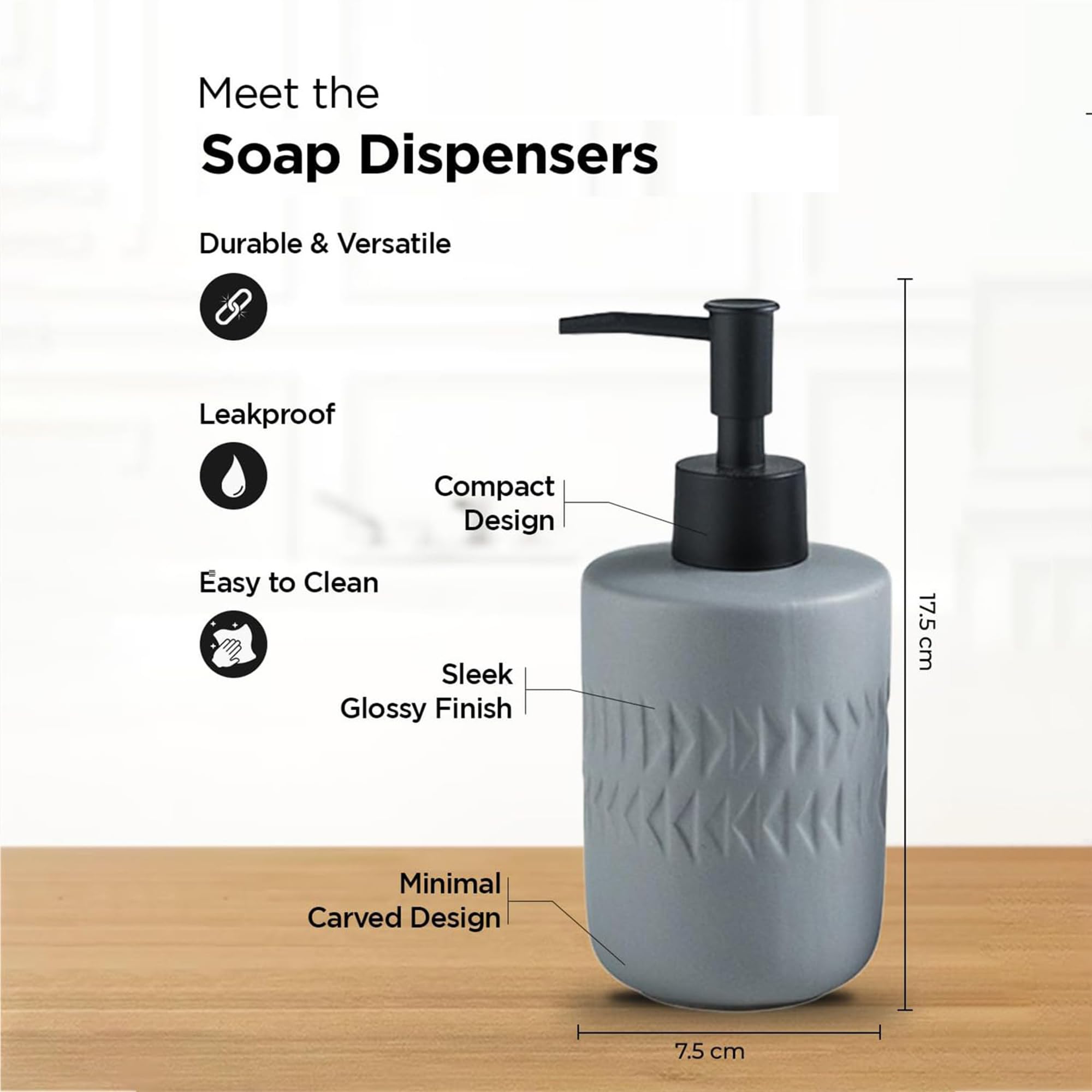 Kuber Industries ceramic soap dispenser - Gift idea